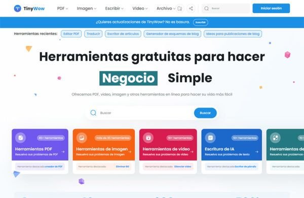 Muchas Herramientas en una sola web tinywow.com